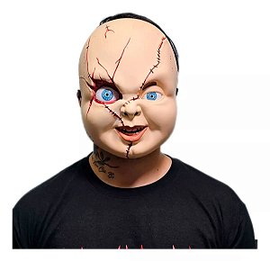 Máscara Chucky de Plástico Boneco Assassino Festa Halloween Noites do Terror Zumbi Sexta Feira 13 Dia das Bruxas