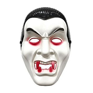 Máscara Vampiro Conde Drácula  Acessório Assustador Fantasia Festa Halloween Dia das Bruxas Noites do Terror