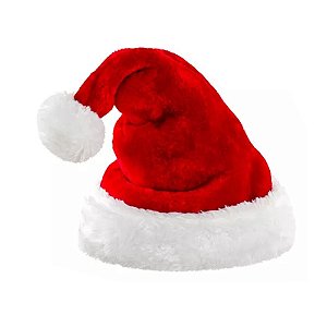 Touca Papai Noel Gorro Mamãe Noel Gorrinho de Natal Veludo Chapéu Santa Claus Acessório Natalino Merry Christmas