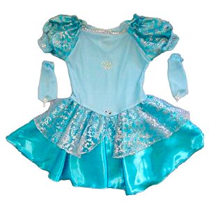 Fantasia Princesa Azul Infantil Bebê Cosplay Vestido Cinderela Festa de Aniversário Dia das Crianças Presente Menina Carnaval Bloquinho
