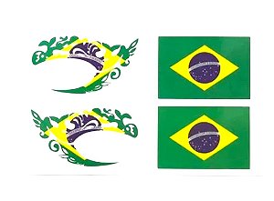 Tatuagem Facial Brasil Tatuagem Para Olhos Copa Do Mundo Bandeira Maquiagem Temporária Verde Amarela