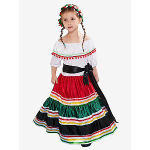Fantasia Infantil Festa Países Feira das Nações Italiana Mexicana Alemã Traje Típico Tradicional Folclore