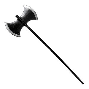 Machado Medieval Duplo Acessório Fantasia Carrasco Cavaleiro Gladiador Vikings Festa Halloween Carnaval Cosplay