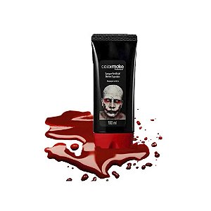 Sangue Artificial Vermelho Grande Ferimento Falso Machucado Fake Zumbi Drácula Vampiro Cosplay Maquiagem Terror Carnaval