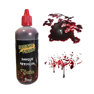 Sangue Artificial Vermelho Grande Ferimento Falso Machucado Fake Zumbi Drácula Vampiro Cosplay Maquiagem Terror Carnaval