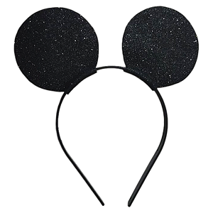 Tiara Mickey Mouse de EVA com Glitter Acessório Fantasia Ratinho Festa de Aniversário Dia das Crianças Carnaval Bloquinho