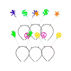 Pacote Tiaras Coloridas Sortidas Acessório Festa Balada Casamento Formatura Aniversário Debutante Bloquinho Carnaval