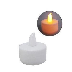 Vela Eletrônica Com Lâmpada de Led Chama Artificial Enfeite Decoração de Mesa Natal Comemoração Dia dos Namorados Halloween