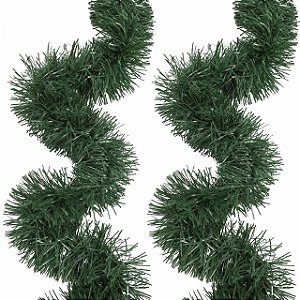 Enfeite Festão Verde para Árvore de Natal Cordão Decoração Natalina Festa Noite de Natal