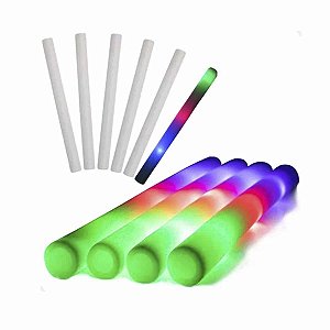 Bastão de Led Luz Colorida com 3 Funções Festa Balada Aniversário Debutante Casamento Formatura Carnaval Evento Corporativo