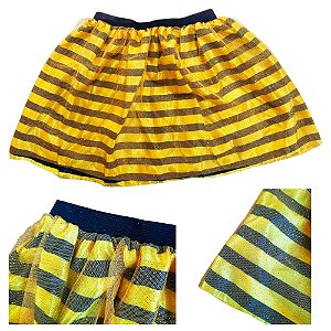 Saia Tutu Adulto Listrada Kit Fantasia De Abelha Cosplay Abelhinha Bichinhos Carnaval Bloquinho de Rua Acessório Bichos Insetos Mosquito