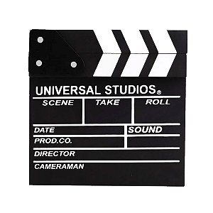 Claquete de Cinema Enfeite Decorativo Estúdio Gravação de Vídeos Youtuber Influencer Acessório Fantasia Diretor de Filmes Decoração Festa Oscar Hollywood