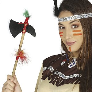 Acessório Fantasia de Índia Flecha Machadinho de Índio Festa Cultura Indígena Personagem Folclore Brasileiro Traje Nativo Dia do Indio