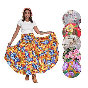 Saia de Carimbó Adulto Rodada Dança de Roda Festa Típica Prenda Gaúcha Tradicional Brasileira Festa Junina Arraiá Caipira