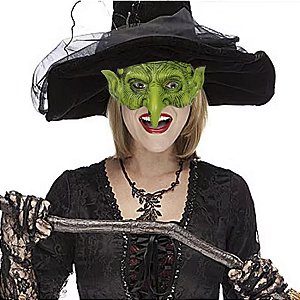 Máscara Duende Verde Goblins Bruxa Mutante Pigmeu Cosplay Homem Aranha Acessório Fantasia Festa Halloween Noites do Terror