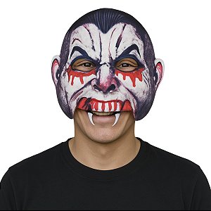 Máscara Vampiro Drácula Meio Rosto Cosplay Acessório Fantasia Festa Halloween Dia das Bruxas Noites do Terror