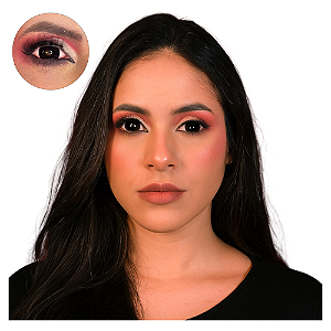 Lentes de Contato Preta Artística Descartável com Case Estojo Cosplay Personagem Festa Halloween Carnaval Vampiro Dia das Bruxas