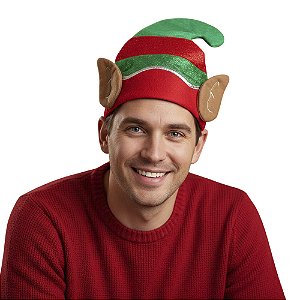 Gorro de Duende Acessório Fantasia Ajudante de Papai Noel Elfo Gnomo Peter Pan Anime Cosplay Teatro Festa de Natal Entrega de Presentes Noite Natalina