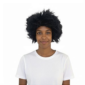 Peruca Cabelo Crespo Pixaim Carapinha Black Power Curto Acessório Cosplay Fantasia Mendigo Festa Carnaval Bloquinho