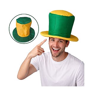 Chapéu Cartola Brasil Lisa Torcida Verde e Amarelo Jogos Copa do Mundo Seleção Brasileira Desfile 7 de Setembro Festa das Nações