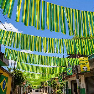 Rabiola Brasil Listrada Verde e Amarela Torcida Copa do Mundo Seleção Brasileira Jogos Olímpicos Desfile 7 de Setembro Carreata Festa Nações