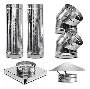 Chaminé Para Churrasqueira de Alvenaria em Galvanizado