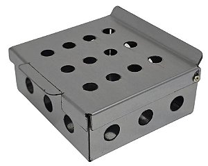 Caixa De Defumação Smoker Box Para Churrasco Prateado