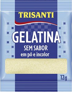 GELATINA EM PO SEM SABOR E INCOLOR - TRISANTI - 12G