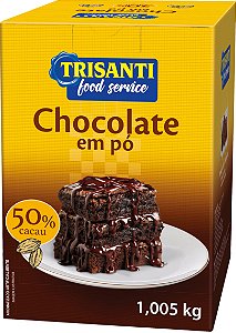 CHOCOLATE EM PO 50% DE CACAU - TRISANTI FOOD SERVICE - 1,005KG