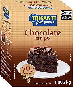 CHOCOLATE EM PO 70% DE CACAU - TRISANTI FOOD SERVICE - 1,005KG