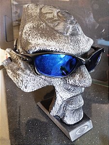 OCULOS DOUBLE-X ARMAÇÃO DE METAL PRETA LENTES AZUL
