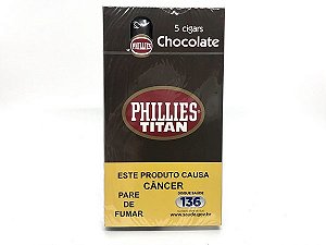 Charuto Phillies Titan Chocolate - Cartela com 5