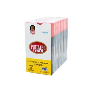 Charuto Phillies Titan Pack com 10 cartelas (50 unidades de charutos)