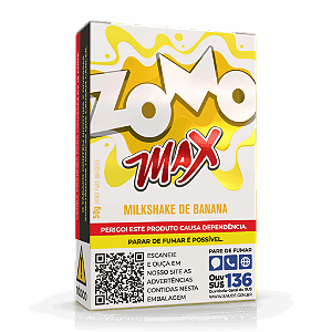 Fumo para Narguilé Zomo Max Milkshake de Banana