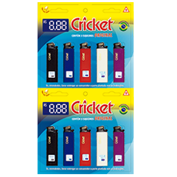 Isqueiro Cricket Original Cartela com 10