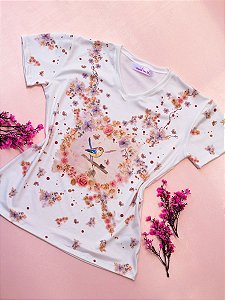 Blusa Passarinho Aquarela