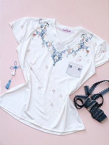 Blusa Bolsinho Azul