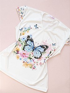 Blusa Borboleta Azul