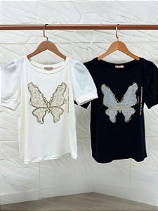 Blusa Borboleta Dourada