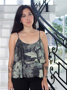 Blusa Folhagens de Seda