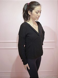 Blusa Tricô Nó Frontal