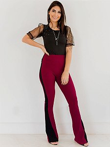 Calça Flare Neoprene