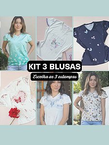 Kit 3 Blusas
