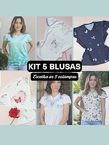 Kit 5 Blusas