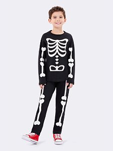 PIJAMA LONGO INFANTIL ESQUELETO