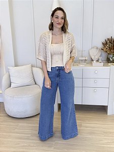 Calça Jeans Pantalona