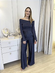 Calça Pantalona Denim
