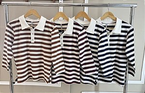Blusa Polo Listrada