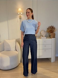 Calça Pantalona Denim