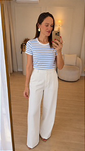 Blusa Trico Viscose Listrada